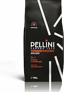 Pellini N.82 Vivace, Caffè in Grani per Espresso 1 kg, Miscela Classica Arabica e Robusta dal Gusto Deciso e Bilanciato, C... - Image 1