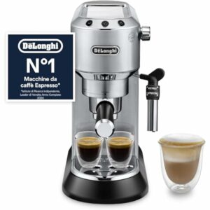 De’Longhi Dedica Style – Perfetto Macchina da Caffè Espresso, Compatibile con Cialde ESE, Montalatte Manuale per Cappuccino, - Image 1