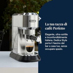 De’Longhi Dedica Style – Perfetto Macchina da Caffè Espresso, Compatibile con Cialde ESE, Montalatte Manuale per Cappuccino, - Image 4