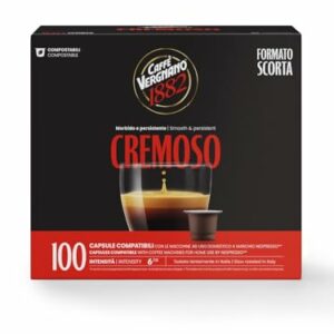 Caffè Vergnano 1882 - 100 Capsule - Caffè Compostabili e Compatibili con Nespresso, Cremoso - Pack da 100 capsule - Image 2