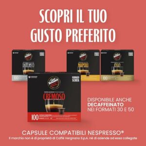 Caffè Vergnano 1882 - 100 Capsule - Caffè Compostabili e Compatibili con Nespresso, Cremoso - Pack da 100 capsule - Image 3