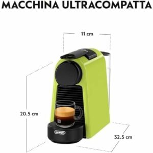 Nespresso Essenza Mini EN85.L, Macchina da Caffè DeLonghi, Lime Green - Image 4