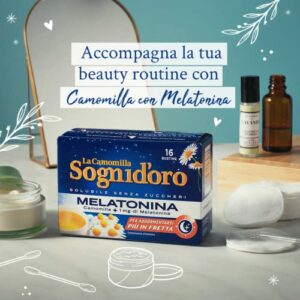 Camomilla Sogni d'oro solubile con melatonina, 16 Filtri, senza zuccheri e glutine, immediatamente solubile, facile da preparare, sonno rapido. - Image 5