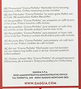 Gaggia KIT Portafiltro Originale Pressurizzato "Crema Perfetta", Nero - Image 5