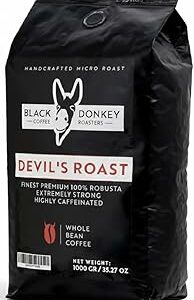 Black Donkey - Caffè in Grani 1KG | Extra Forte | Alto Contenuto di Caffeina - Image 1