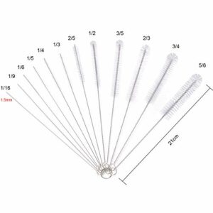 Vicloon Spazzolino per Bottiglie, 12Pezzi Spazzola di Pulizia Set Multiuso Spazzola Bottiglia per Tubo, Tastiera, Provetta, B - Image 4