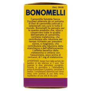 Bonomelli Camomilla Solubile con Melatonina e Magnesio 16 Bustine, Contro Stanchezza e Affaticamento, Infuso Rilassante, Senza Zucchero (72g) - Image 4