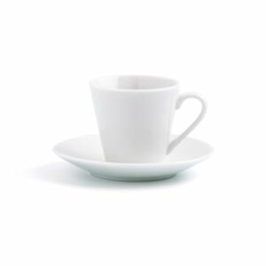 Quid Renova Blanca Set 6 tazze con piatto porcellana 9 cl porcellana adatta a microonde riciclabile - Image 5