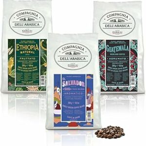 Caffè Corsini Compagnia dell'Arabica Tris Caffè Guatemala Etiopia El Salvador 100% Arabica in Grani Tris Monorigine - Pacc... - Image 1