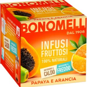 Bonomelli Infusi Fruttosi, Papaya e Arancia, Confezione da 12 Filtri, Gusto Esotico e Fresco, Infusione a Caldo e a Freddo, Ingredienti 100% Naturali (24g) - Image 2