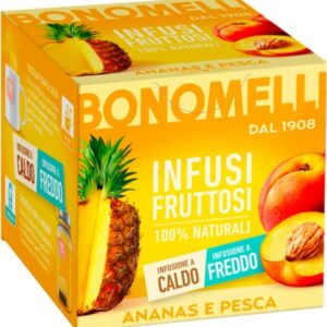 Bonomelli Infusi Fruttosi, Ananas e Pesca, Confezione da 12 Filtri, Gusto Dolce e Vellutato, Infusione a Caldo e a Freddo, Ingredienti 100% Naturali (24g) - Image 2