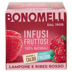 Bonomelli - Infusi Fruttosi, Lampone e Ribes Rosso, Confezione da 12 filtri, Gusto Rinfrescante e Lievemente Acidulo, Infusione a Caldo e a Freddo, Ingredienti 100% Naturali (24g) - Image 3