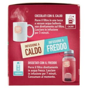Bonomelli - Infusi Fruttosi, Lampone e Ribes Rosso, Confezione da 12 filtri, Gusto Rinfrescante e Lievemente Acidulo, Infusione a Caldo e a Freddo, Ingredienti 100% Naturali (24g) - Image 4