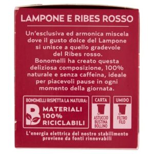Bonomelli - Infusi Fruttosi, Lampone e Ribes Rosso, Confezione da 12 filtri, Gusto Rinfrescante e Lievemente Acidulo, Infusione a Caldo e a Freddo, Ingredienti 100% Naturali (24g) - Image 5