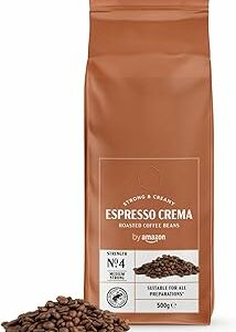 by Amazon Espresso Crema in chicchi, tostatura chiara, 500g - Certificato Rainforest Alliance, Caffè in grani - Image 1
