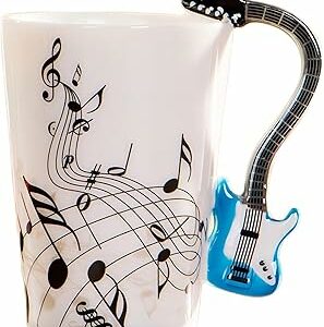 Annuncio sponsorizzato – MBSM Tazza musicale creativa in stile violino con chitarra, tazza in ceramica per caffè, tè, latt... - Image 1