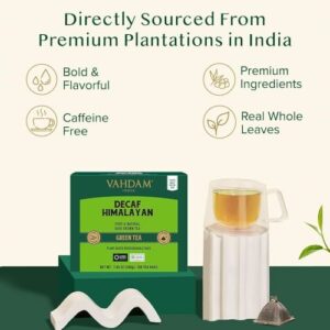 VAHDAM Tè Verde Decaffeinato dell’Himalaya | 100 Filtri Piramidali | Senza Caffeina | Tè Verde Indiano Premium | Foglie Nat… - Image 4