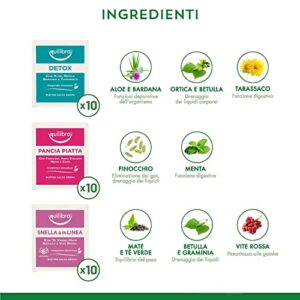 Equilibra, Cofanetto Tisane Funzionali, 60 bustine, 6 Varianti, Tisane Detox, Energia, Pancia Piatta, Digestiva, Relax, Snella&in Linea, Idea Regalo, con Materiali Riciclabili, Ottime Anche a Freddo - Image 3