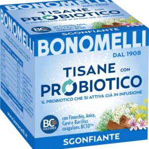 Bonomelli Tisana Probiotica Sgonfiante, Confezione da 10 Filtri, con Finocchio, Anice e Carvi, Integratore Alimentare, Favorisce la Regolare Motilità Gastrointestinale (20g) - Image 2