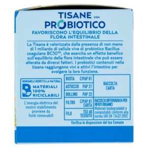 Bonomelli Tisana Probiotica Sgonfiante, Confezione da 10 Filtri, con Finocchio, Anice e Carvi, Integratore Alimentare, Favorisce la Regolare Motilità Gastrointestinale (20g) - Image 5