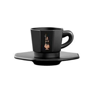 Bialetti Tazzine Ottagonali, Porcellana, Nero-Oro Rosa, 75 UnitÃ - Image 3