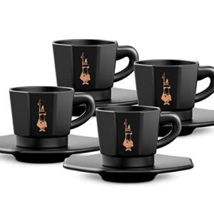 Bialetti Tazzine Ottagonali, Porcellana, Nero-Oro Rosa, 75 UnitÃ - Image 5