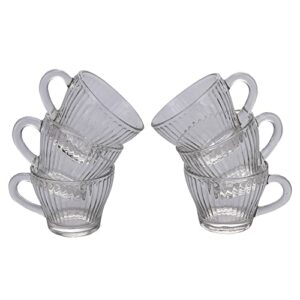 SET 6 TAZZINE CAFFE'VETRO LINEE VERTICALI 90ML - Image 3