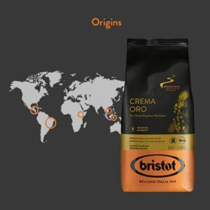 Bristot Caffè Crema Oro In Grani 1kg - Chicchi Con Miscela Da Brasile, Centro America, Africa, India, Sud Est Asiatico. Cr... - Image 4