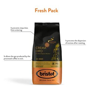 Bristot Caffè Crema Oro In Grani 1kg - Chicchi Con Miscela Da Brasile, Centro America, Africa, India, Sud Est Asiatico. Cr... - Image 5