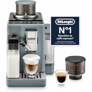 De’Longhi Rivelia – Perfetto Macchina da Caffè Automatica, LatteCrema Montalatte Automatico, 16 Bevande in un Solo Tocco, Dis - Image 1