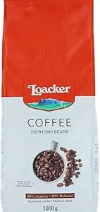 Loacker Caffè in Grani con Miscela di 80% Arabica e 20% Robusta, Ideale per Macchina Caffè e per Macinacaffè Elettrico, Ar... - Image 1