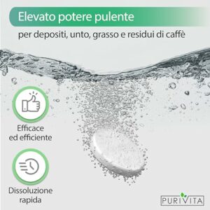 PURIVITA® Pastiglie per Pulire Calcare Macchina Caffè [30 PEZZO] - Pastiglie Pulizia Detergenti Macchina Caffè - Pastiglie An - Image 5