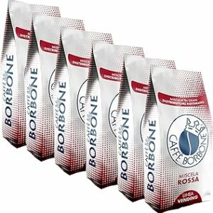Caffè Borbone in grani miscela Rossa 1 kg x 6 - Image 1