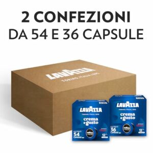 Lavazza, A Modo Mio Crema e Gusto Classico, 90 Capsule Caffè, per un Espresso con Note di Cioccolato e Frutta Secca, Arabica e Robusta, Intensità 12/13, Tostatura Media, Confezione da 36 e 54 Capsule - Image 4