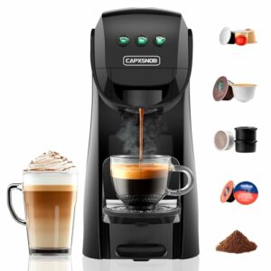 Warriors1 Macchina da Caffè a Capsule 5 in 1 per Nespresso, Lavazza A Modo Mio, Espresso Point, Dolce Gusto e Caffè Macinato, - Image 3