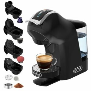Macchina da caffè a capsule, per Nespresso, per Dolce Gusto, capsule A Modo Mio, caffè in polvere (44 mm) e caffè macinato, c - Image 3