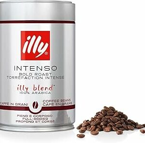 illy, Caffè in Grani da Macinare INTENSO, 100% Arabica con Note di Cacao e Frutta Secca, Retrogusto Pieno e Corposo, 1 Bar... - Image 1