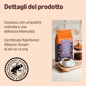 by Amazon Chicco di Caffè Colombiani, Tostatura Media, 1Kg (2 confezioni x 500g) - Certificato Rainforest Alliance - Image 4