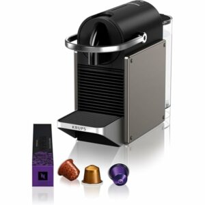 Krups XN306TK Nespresso Pixie Titan, Macchina per caffè Espresso, Ricette Programmabili, 2 Lunghezze, Spegnimento Automatico, - Image 1