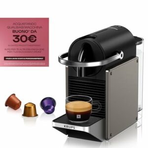 Krups XN306TK Nespresso Pixie Titan, Macchina per caffè Espresso, Ricette Programmabili, 2 Lunghezze, Spegnimento Automatico, - Image 4