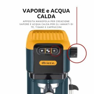 Ariete 1399 Macchina da caffè espresso Mango Yellow, Per polvere e cialde ESE, 1300 W, Capacità 1,1L, 15 bar di pressione, Fi - Image 5