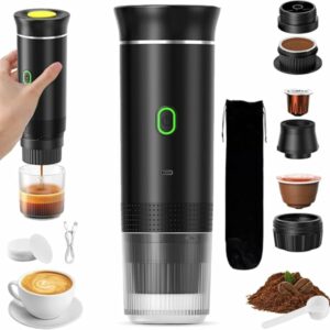 VHV Macchina Caffe Portatile 3 In 1 Macchina Caffe, 3 Minuti Di Auto-Riscaldamento, Caffettiera Elettrica Compatibile con Pic - Image 1