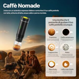 VHV Macchina Caffe Portatile 3 In 1 Macchina Caffe, 3 Minuti Di Auto-Riscaldamento, Caffettiera Elettrica Compatibile con Pic - Image 4