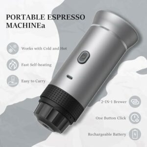Vunzo Macina Caffe' Elettrico Portatile Macchina caffè capsule auto-riscaldamento con USB-C, Macchina Da Caffè Portatile Caps - Image 5